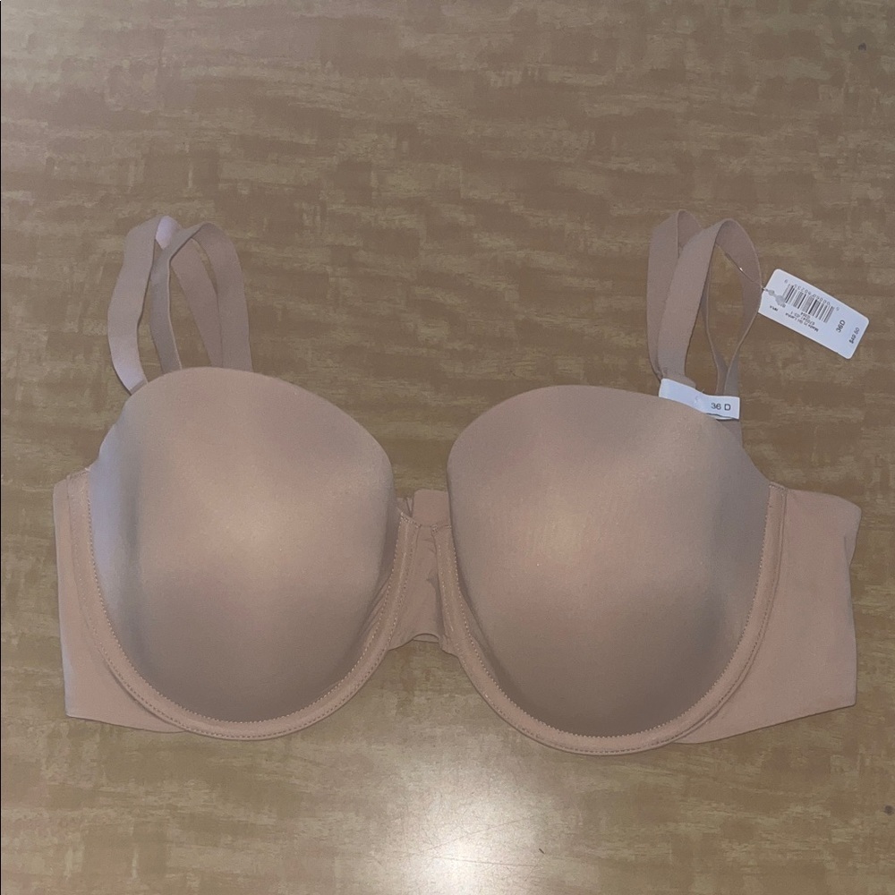 GapBody Tshirt multi wear strapped Tan Underwire Bra NWT 36D